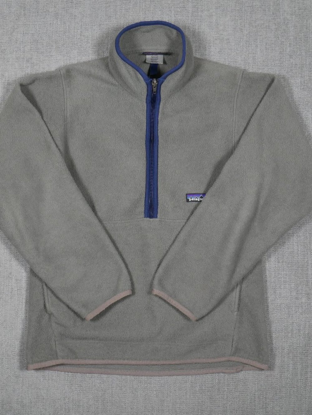 patagonia synchilla womens xs, half zip mock neck, Gray and blue